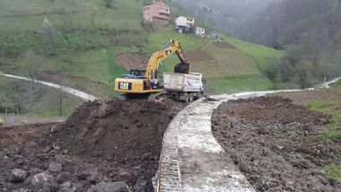 Tonya - İskenderli Yolu Hızla Devam Ediyor