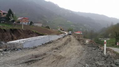 Tonya - İskenderli Yolu Hızla Devam Ediyor